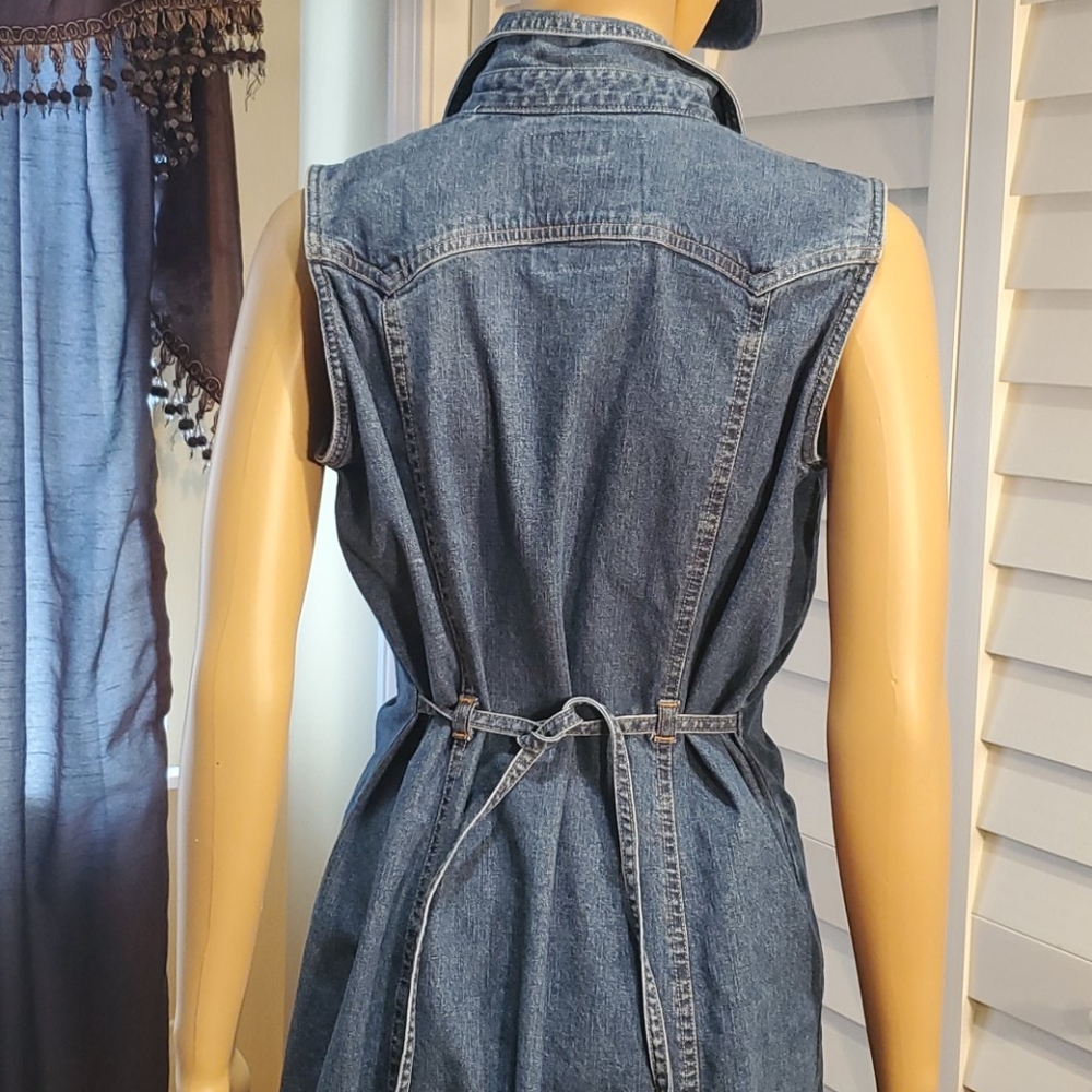 Denim Button-down tie-waist jesse jeans Dress - Picture 8 of 14